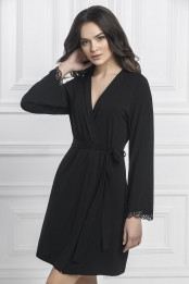 Dressing gown Isabela, color: black-black — preview