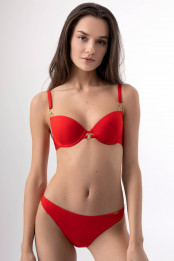 Push-up moulded swim bra ELIF, color: red  — preview