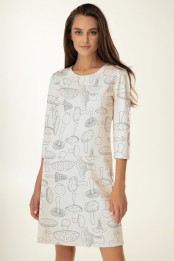 Ночная рубашка Agnesia, цвет: молочный/серый — preview