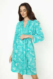 Dressing gown Milena, color: aqua-green  — preview