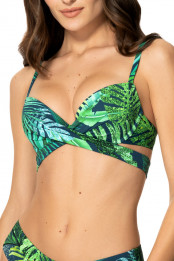Push-up moulded swim bra HOLI, color: green  — preview
