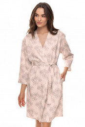 Dressing gown Margarita, color: rose-gray  — preview