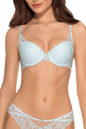Push-up moulded bra JULY, color: crystal blue — preview