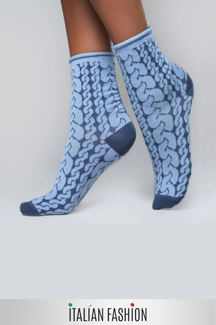 socks — OSLO, color: blue — photo 1
