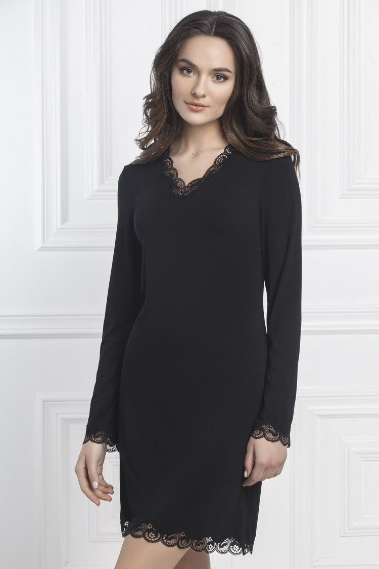 Нічна сорочка Elizabeth, колір: чорний/чорний — фото 1
