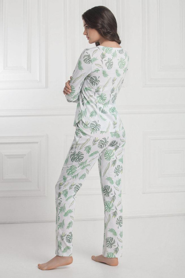Pajamas - Blouse Marisa Color: - white-green  — photo 2