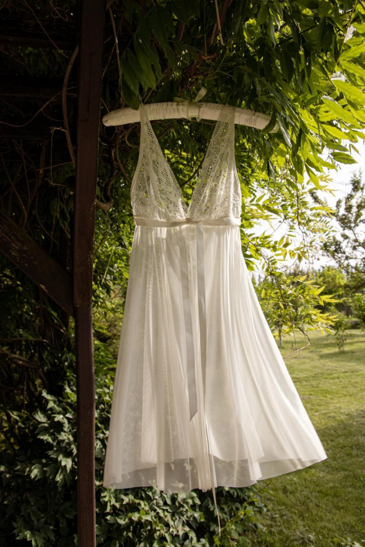 Night dress Octavia, color: whisper white — photo 3