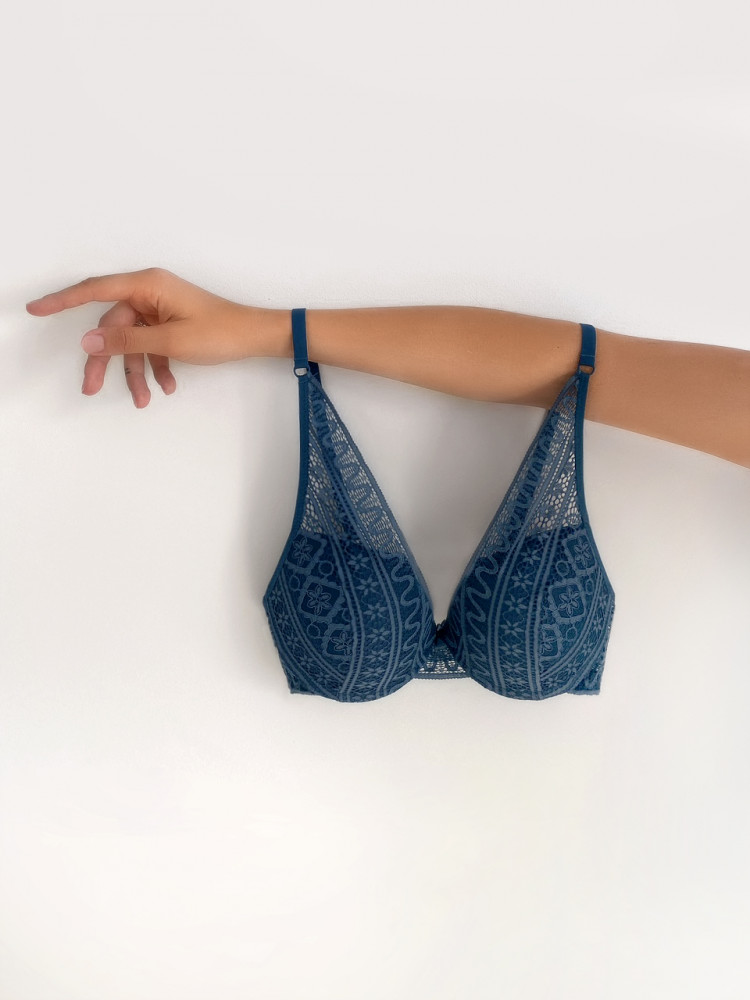 Push-up moulded bra RICA, color: official blue — photo 2