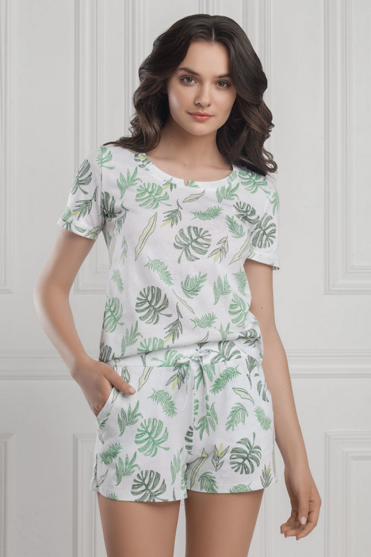 Pajamas - t-shirt Lavinia Color: - white-green  — photo 1