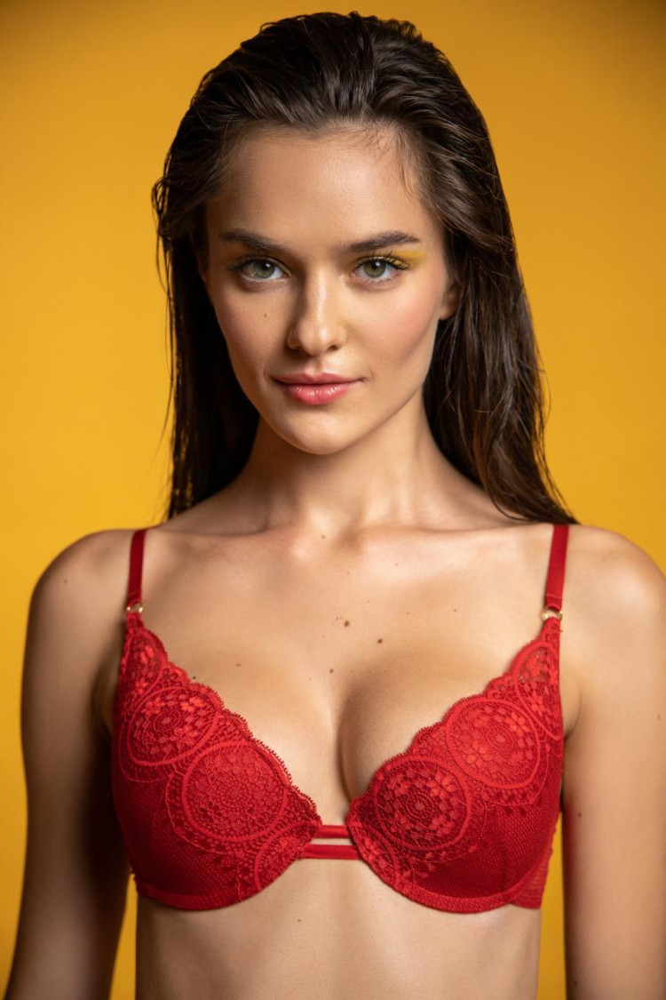 Push-up moulded bra ARIN, color: red — photo 3