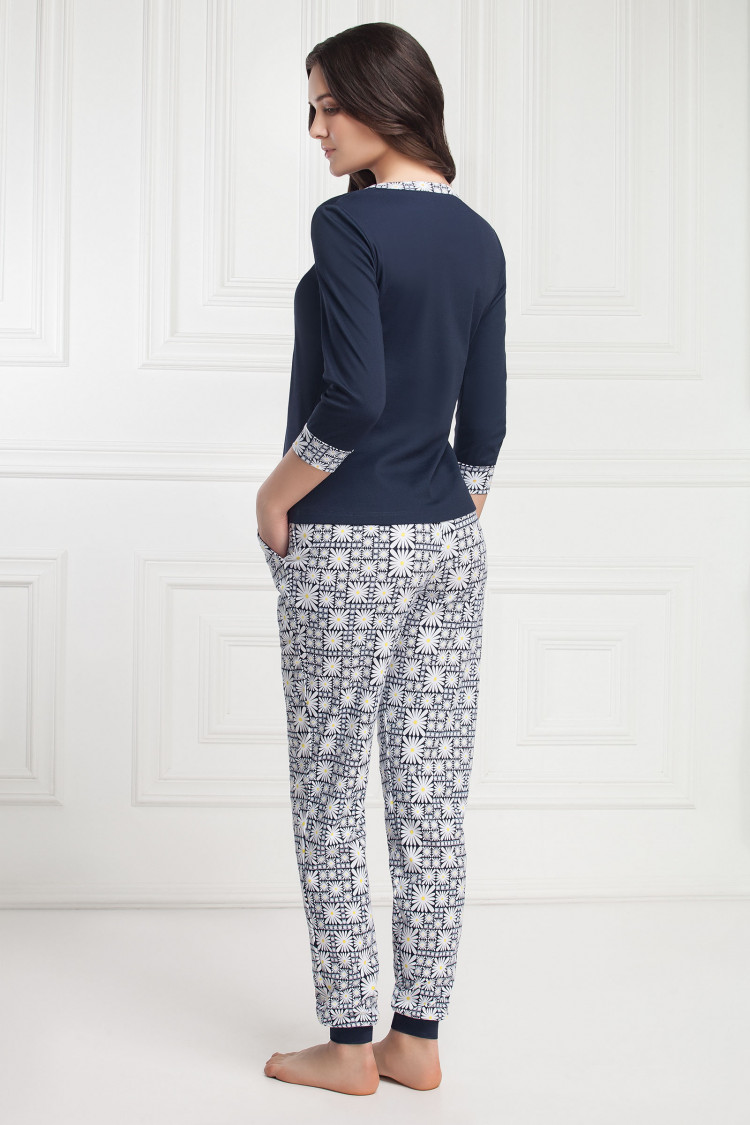 Trousers — Albina, color: blue-white — photo 1