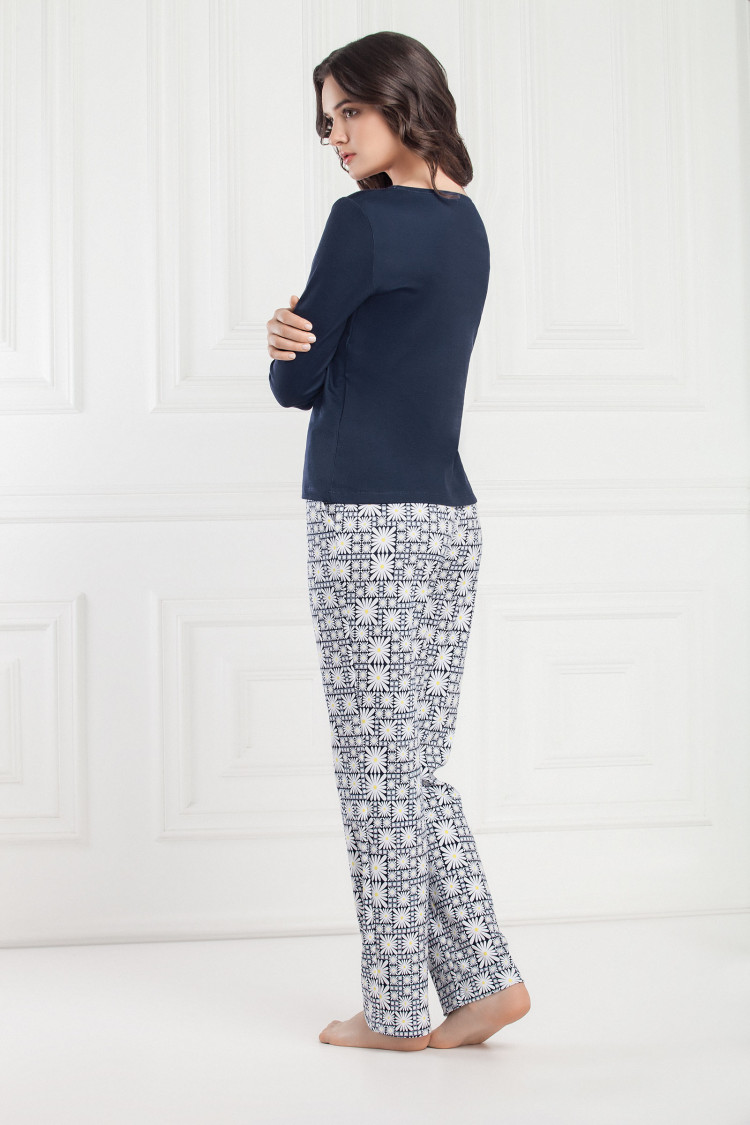 Trousers — Amanda, color: blue-white — photo 1
