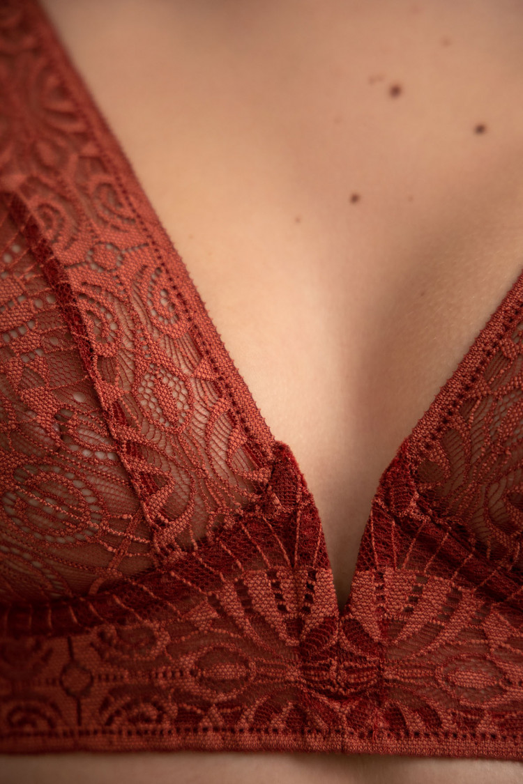 Soft bra DELY, color: clay red — photo 3