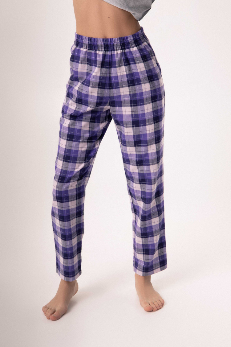 Trousers — Davinia, color: melange-lilac — photo 3