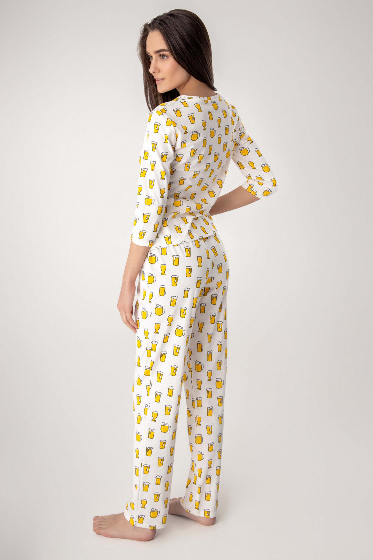 Trousers — Helin, color: milk-yellow — photo 2
