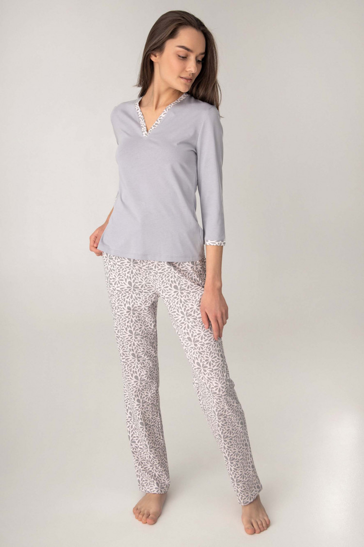 Trousers — Cecilia, color: petal-gray — photo 1