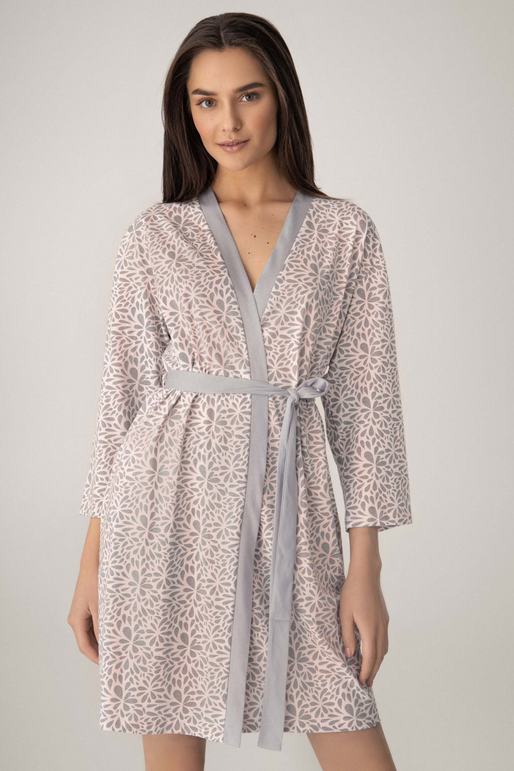 Dressing gown Alessia, color: petal-gray — photo 1