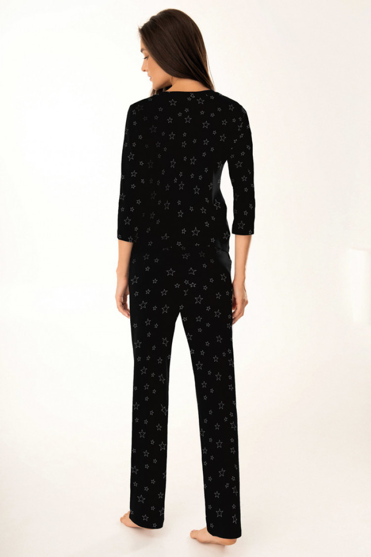 Пижама - Кофта Kelly Цвет: - черный/серебряный — фото 2