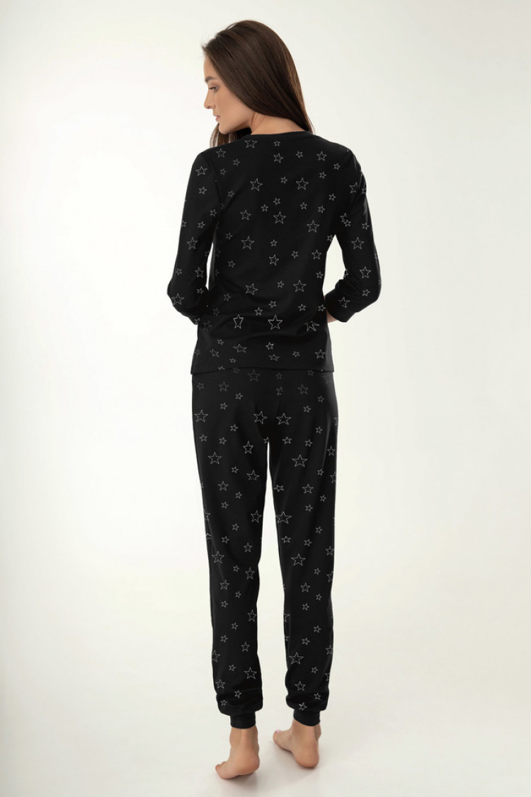 Пижама - Штаны Brigitte Цвет: - черный/серебряный — фото 2
