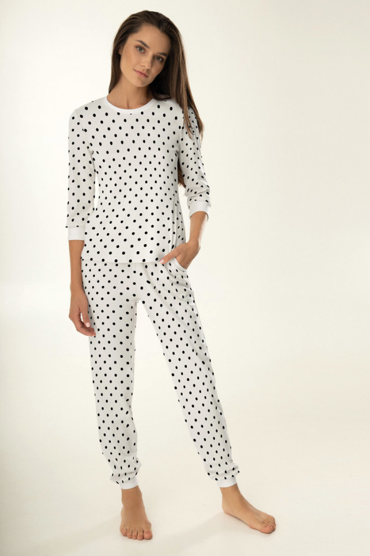 Пижама - Штаны Marsela Цвет: - молочный/черный — фото 1