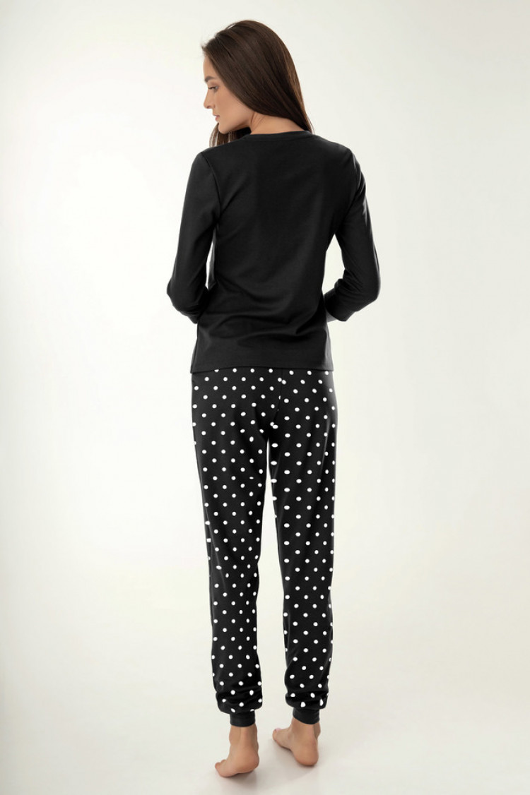 Trousers — Charlotte, color: black-white — photo 2