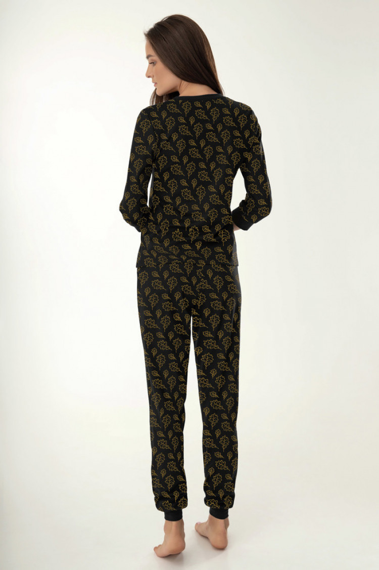 Trousers — Jacklin, color: black-gold — photo 2