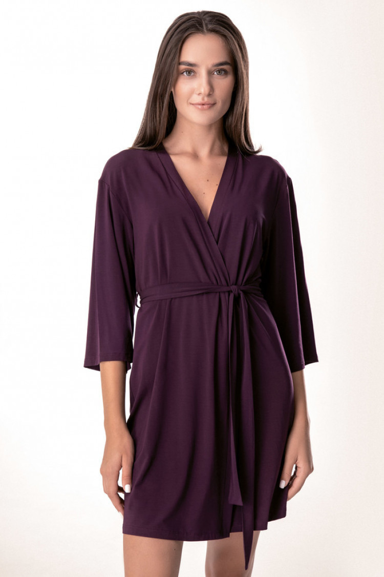 Dressing gown Megan, color: wine — photo 1