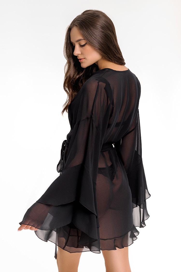 Dressing gown Careles, color: black — photo 2