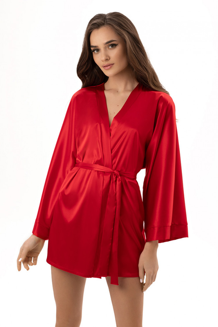 Dressing gown Virginia, color: red — photo 1