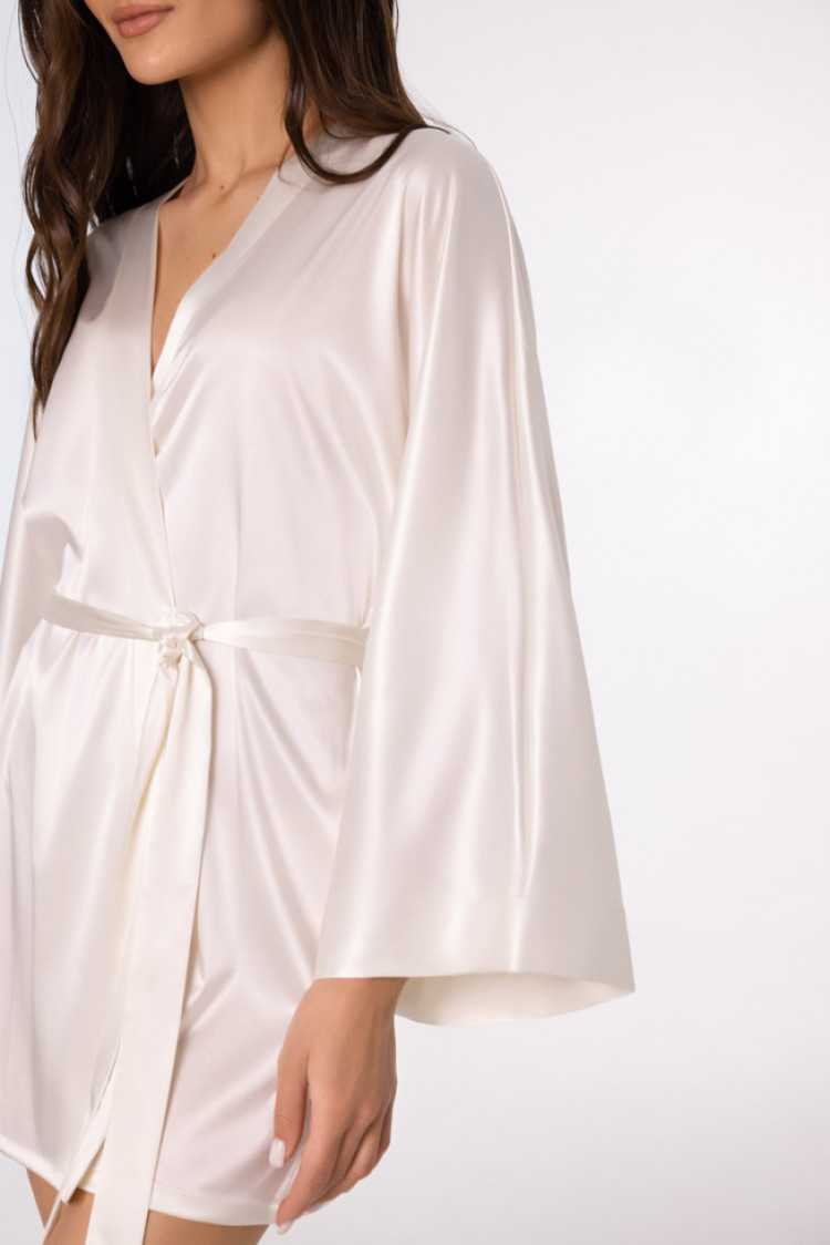 Dressing gown Virginia, color: milk — photo 3