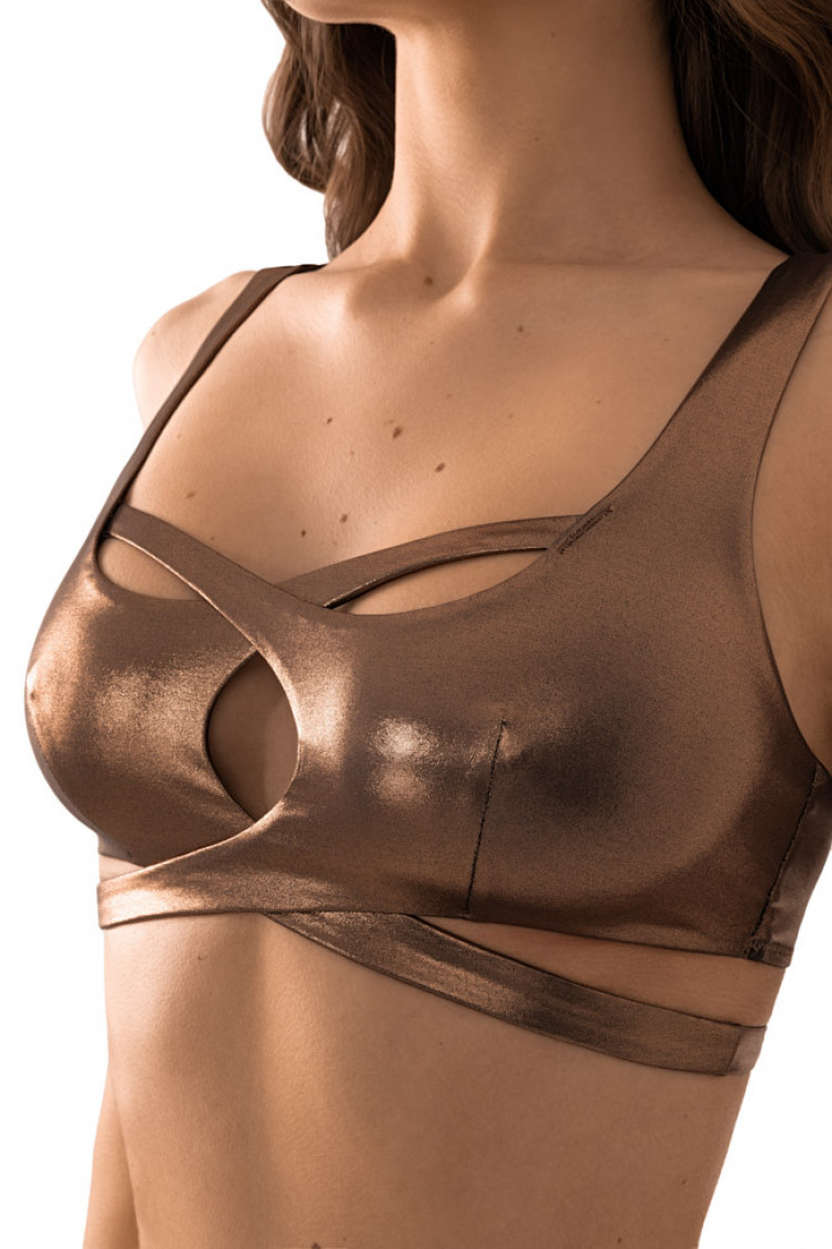 Swimwear - Soft swim bra LILI Color: - bronze  — photo 3