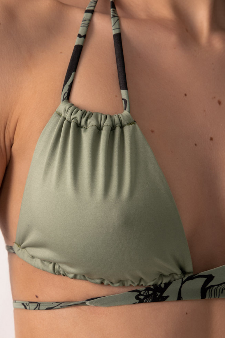 Swimwear - Soft swim bra KELY Color: - green-black  — photo 5