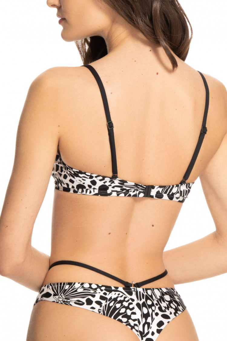 Swimwear - Soft swim bra POLY Color: - black-white — photo 2