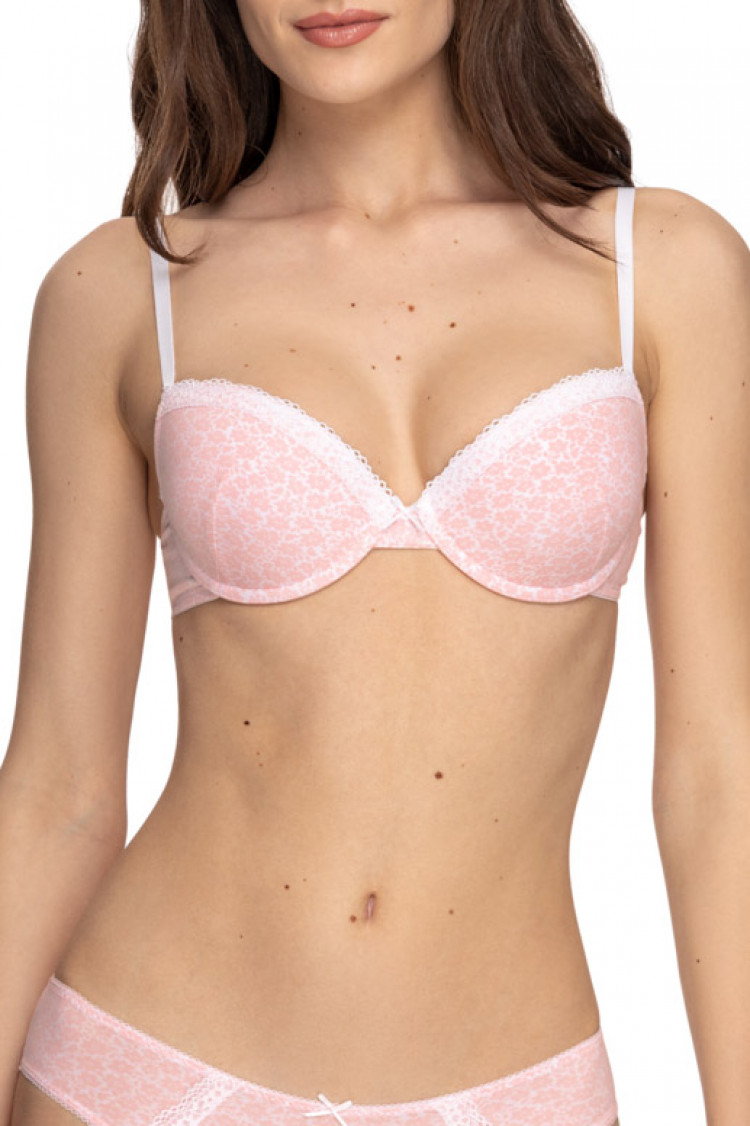 Push-up moulded bra LADY, color: white-rose — photo 1