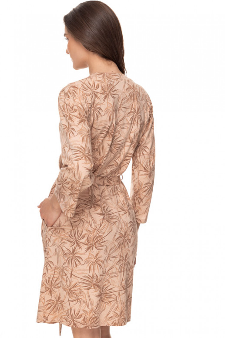 Dressing gown Jilian, color: beige-brown — photo 2