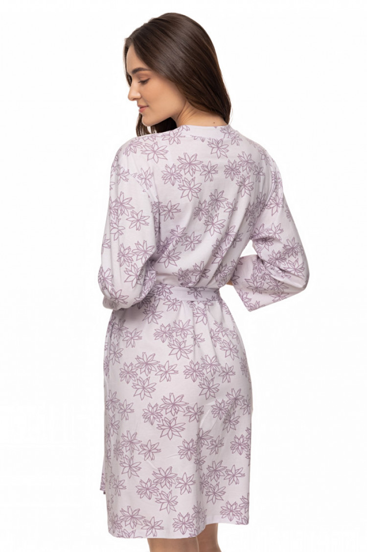 Dressing gown Margarita, color: lilac-violet — photo 2