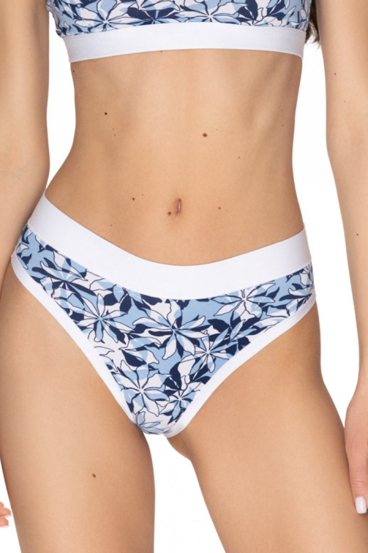 Panties slip — Elira, color: white-blue — photo 1