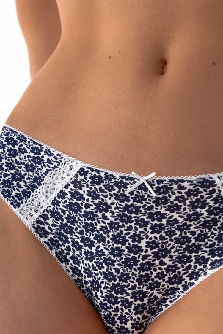 Panties slip — Agata, color: white-blue — photo 3